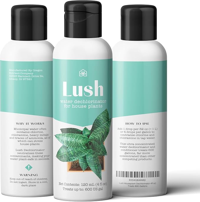 Lush Houseplant Dechlorinator, Ultra‑Concentrated Water Conditioner, 120ml