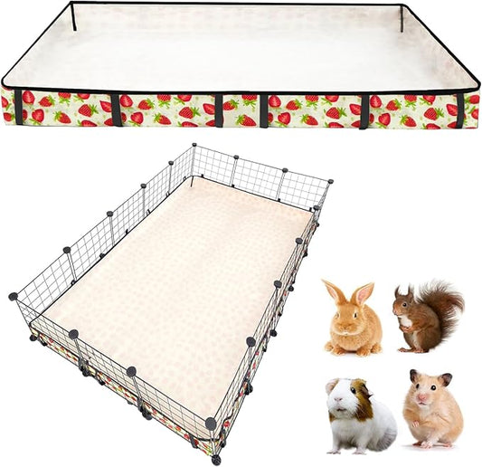 Guinea Pig Cage Liner，Washable Waterproof Oxford Cloth Cage Liners for Small Animals,Hamster Chinchilla Hedgehog Rabbit and Other Small Animals Not Include Cage (36x60 inches)