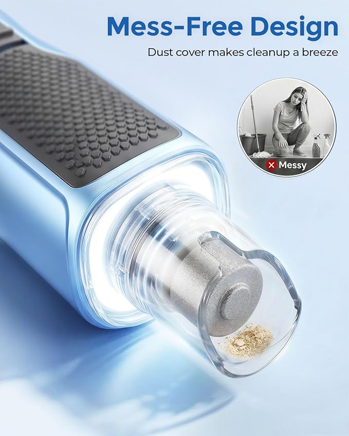 7-Speed Dog & Cat Nail Grinder with Light - Ring LED Safe to Avoid Overcut, Quiet Low Vibration & Powerful Fast, Cordless Rechargeable Toenail Trimmer for Small & Large Puppy & Breeds Paws(Red)