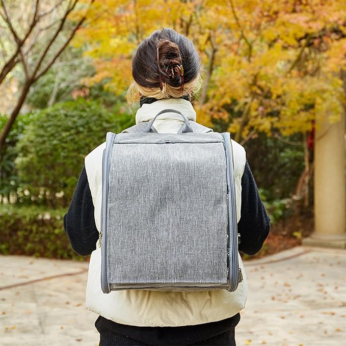 Parrots Travel Backpacks Cage Removable Waste Tray and Sunshades for Stress Without Transport Breathable Bird Travel Cage