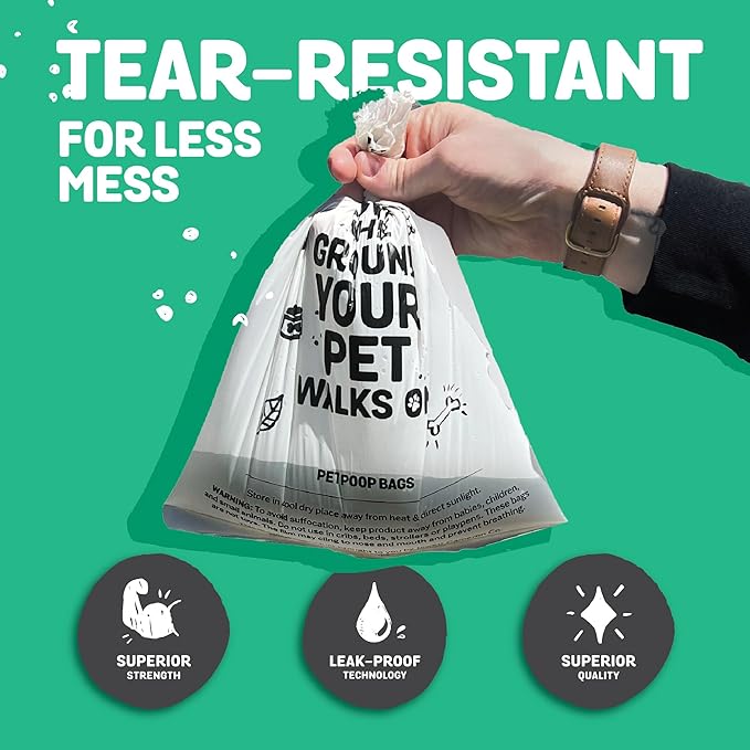MyEcoWorld® Compostable Pet Poop Bags - Made with Corn and Other Certified Compostable Materials - 720 Bags - 48 Roll - Extra Strong - Leak Proof - Unscented - Easy to Open