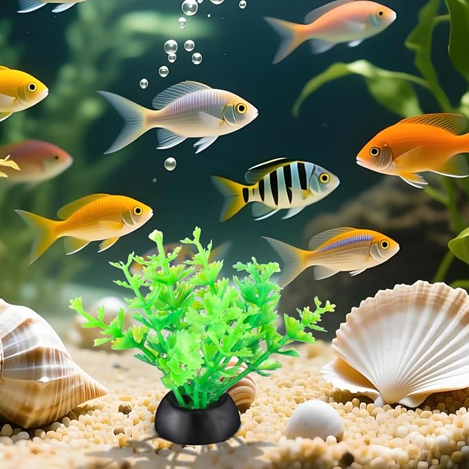 Garneck 40 Pack Fish Tank Decorations Small Artificial Aquarium Plants: Plastic Water Grass Mixed Styles for Small Aquarium Decor Betta Tank Accessories Fake Plants for Bowl Desktop