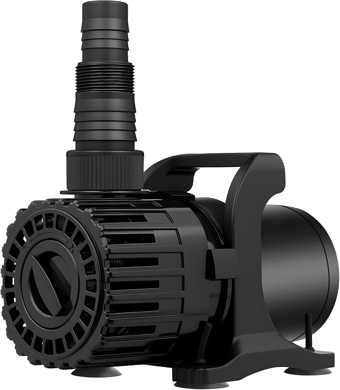 310W Pond Pump Adjustable Flow 1200-5300 GPH & 24FT Lift | Submersible Water Pump for Pond Fountain & Waterfall, 180° Rotatable Outlet, Filter Bag & 20FT Cord, Ultra-Quiet, UL Listed