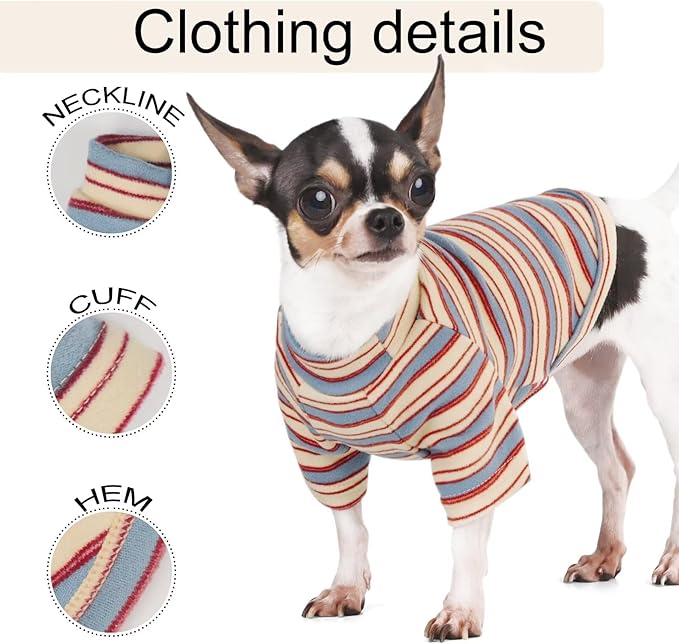Stylish Striped Block Dog Shirt, Comfortable, Breathable, and Wrinkle-Resistant. Perfect Apparel for Small, Medium, & Large Dogs, a Must-Have for Pet Lovers XXL