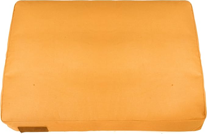 WHITEDUCK Outdoor Dog Bed Heavy-Duty 12oz Canvas, Water-Repellent Cotton, Machine Washable Removable Cover with Full-Length Zipper, Dog Bed for Large Dogs & Crate, (Tan) 35" Lx20 Wx4.3 th (M)