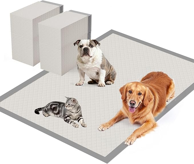 Gardner Pet 5XL Puppy Pads Extra Large, 37"x54" Super Absorbent & Leak-Proof Dog Pads, Nop-Slip Bottom Disposable Potty Training Pee Pads for Dogs Cats, 50 Count Grey