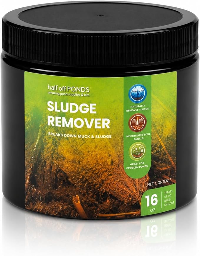 Pond Sludge Remover for Muck & Bottom Debris, 16 oz | Breaks down muck and sludge, targets bottom debris, activated in 60°F+ water, concentrated formula, fish and plant safe