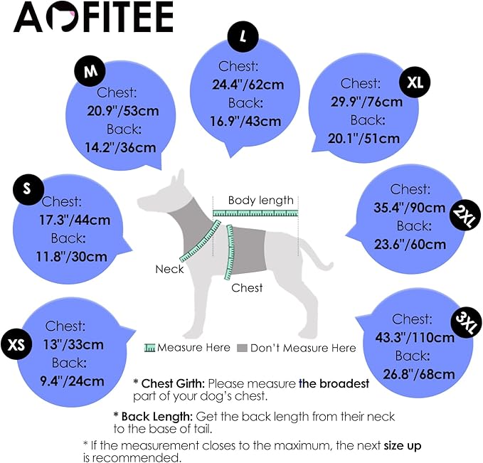 AOFITEE Dog Coat, Warm Dog Winter Coat, Reflective Cold Weather Dogs Puffer Jacket with Harness Built in, Waterproof Pet Fleece Vest Snowsuit for Small Medium Large Dogs, Navy L