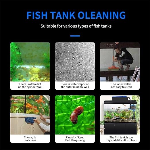 Magnetic Fish Tank Scraper Cleaning Brush, Magnet Brush Scrapers (No Floating) Accessory