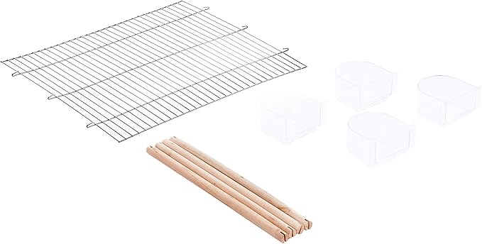 Prevue Pet Products Divided Flight Cage - Large Flight Cage for Small Birds, Stand Alone Enclosure with Divider, Designed for Exercise & Activity, Durable Metal Wire Frame - Black