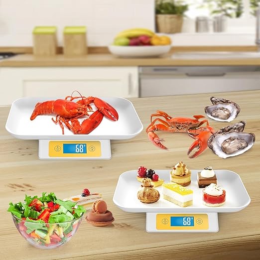 Puppy Scale for Whelping Dogs, Capacity up to 33lbs, Accuracy 1g/0.035oz, Unit g/kg/lb/oz/tl/ml, Yellow, Suitable for Kitten Puppy Rabbit Snake Cats and Small Dogs