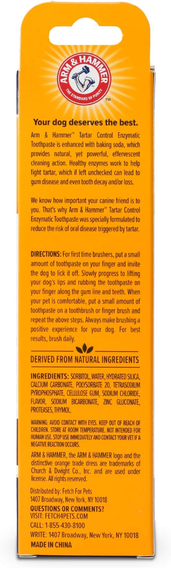 Arm & Hammer for Pets Tartar Control Enzymatic Dog Toothpaste, Reduces Plaque & Tartar Buildup, Infused with Baking Soda, Safe for All Dogs and Puppies, Beef Flavor, 2.5 Oz