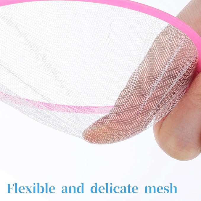 3 Pcs Aquarium Fish Nets, Plastic Artemia Sieves, Small Fish Net, Brine Shrimp Net, Fish-Tank Skimmer, Aquarium Fish-Tank Tool (3 Sizes, Round, Random Color)