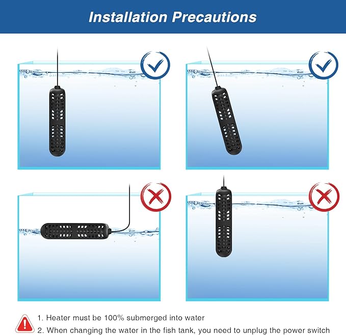hygger 35W Small Aquarium Heater, Betta Fish Tank Heater with Adjustable Temperature External Controller and Over-Temperature Protection, for 8-16 Gallons Freshwater & Saltwater Fish Tank Turtle Tank