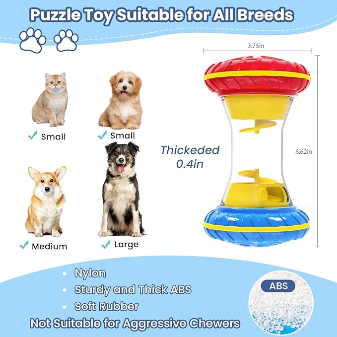 BoYoYo Interactive Dog Puzzle Toys for Smart, Dogs Enrichment Toy to Keep Them Busy, Treat Dispensing Dog Toys Slow Feeder, Blue