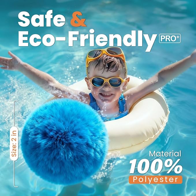 3.1 lbs Pool Filter Balls for Sand Filter, Replaces 100 lbs Sand | Reusable Blue Filter Balls for Swimming Pools, Lightweight Pool Filter Sand Replacement, Efficient Sand Filter Ball