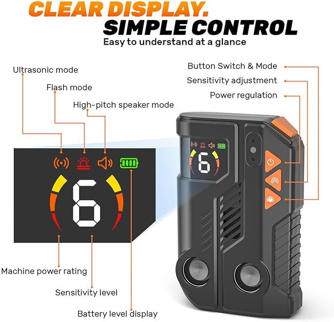 2026 Anti Barking Device for Dogs, Automatic Ultrasonic Dog Bark Deterrent with AI Detection, 2 Enhanced Emitters, 4 Adjustable Modes, IPX6 Rechargeable Stop Barking Device for Indoor Outdoor