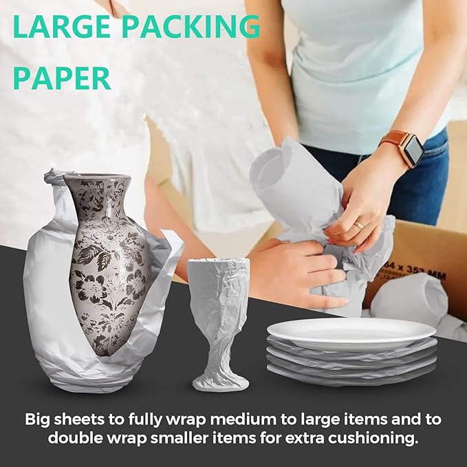 Large Moving Paper Packing Sheets 24x36 Inch Newsprint Paper for Packaging Moving Shipping Supplies, Wrapping Fragile Items, Pet Cage Liners 10.8LB