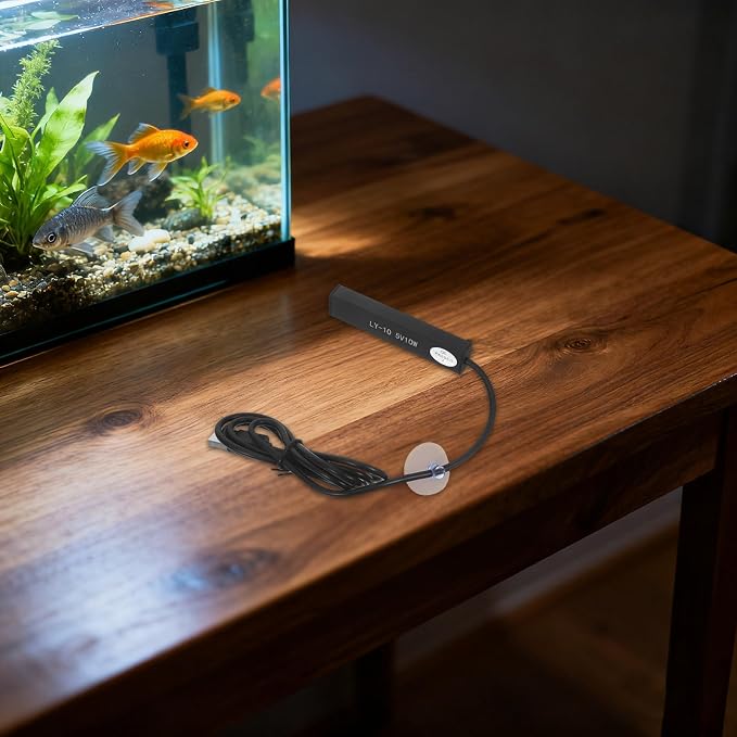 Levemolo Compact 10w Abs Mini Fish Tank Heater with Smart Temperature Control for Betta Fish and Aquatic Pets Suitable for 2-5l Desktop Aquarium Safe Submersible Design