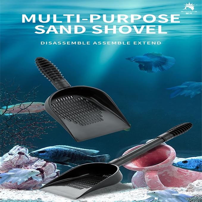 Aquariums Gravel Sand Shovel Fish Tanks Cleaning Tool with Ergonomic Handle Aquariums Cleaning Scooper Sifter Cleaner Aquariums Gravel Fish Tanks Cleaning Tool Pet Supplies