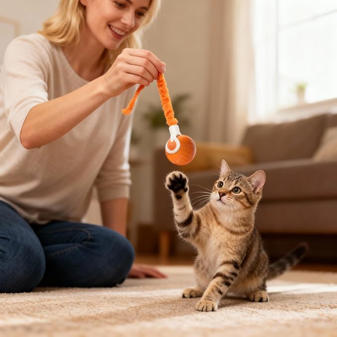 Interactive Cat Toys for Indoor Cats,2 Automatic Moving Kitten Toys,Cat Toys for Bored Indoor Adult Cats,Smart Rechargeable Cat Enrichment Toys for Small/Medium/Large Cats to Keep Them Busy, Cat Balls