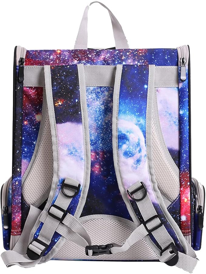 Pet Carrier Backpack for Cats and Small Dogs, Fully Breathable Vented Backpack for Kitten Bunny Airline Approved Travel Hiking Camping Cat Book Bag (Blue, Ventilation)
