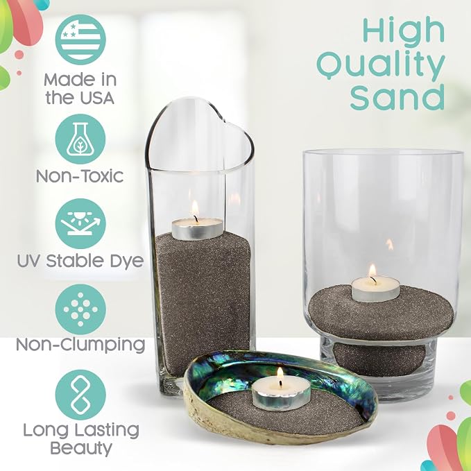 Sandsational Sparkle Truffle Truffle Unity Sand, 1 Lb, Colored Sand for Weddings, Vase Filler, Home Décor, Craft Sand and More