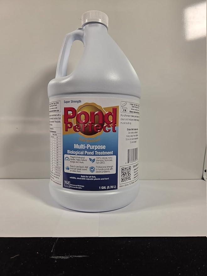 PondPerfect Natural Pond Bacteria Treatment – Liquid Formula for Pond Maintenance – Safe for Fish & Koi – Easy Dosing – 1 Gallon