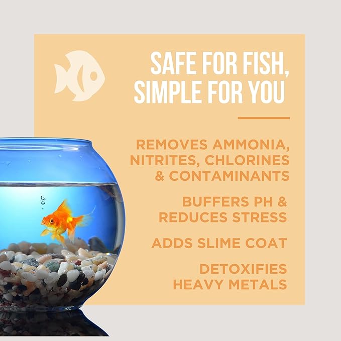 Aquarium Water Conditioner - All-in-1 Fish Tank Dechlorinator - Removes Ammonia, Nitrite, Chlorine & Chloramine, Detoxifies Heavy Metals - Freshwater & Saltwater - Treats 960 Gallons (16 fl oz)