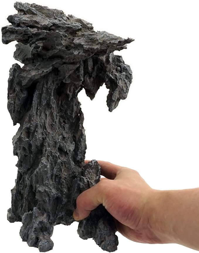 Allcolor Aquarium Rock Decor, 5-Piece Twilight Set for 20-30 Gallon Tanks | Five movable cliff modules create an expansive rimless-style landscape with open swimming space.