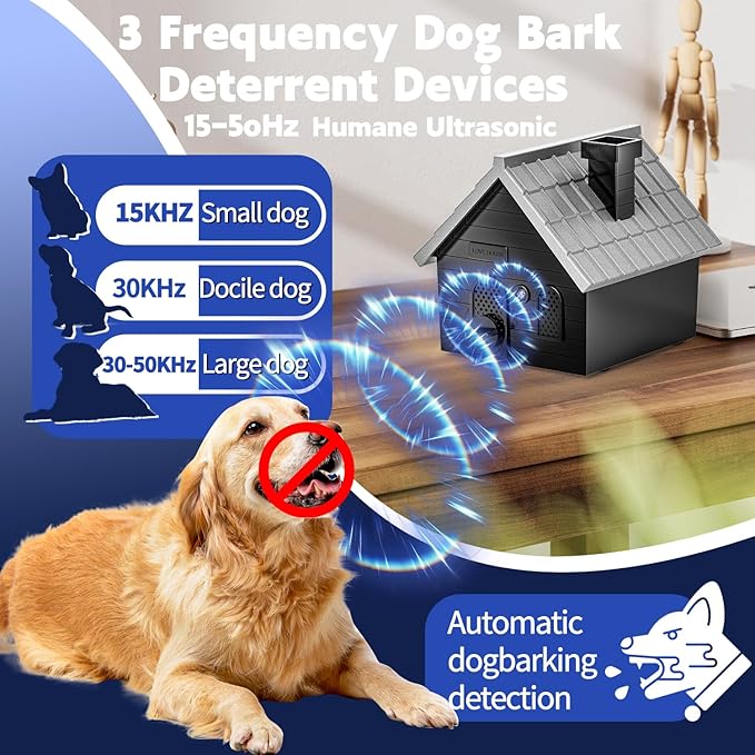 AODA Anti Barking Device for Dogs, Ultrasonic Dog Bark Deterrent Devices, Dog Barking Silencer up to 50 FT, Dog Barking Control Device, Bark Box Indoor Outdoor Use