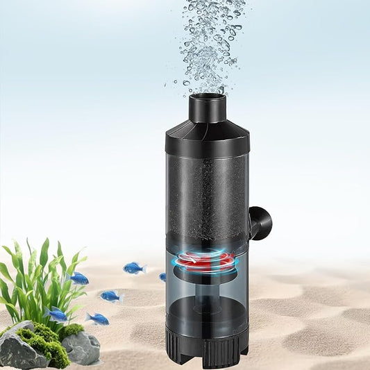 Carefree Fish Aquarium Sponge Bubble Filter with Fish Poops Collector Quiet for 8~20Gal Fish Tank for Saltwater and Freshwater(Not Include Air Pump)