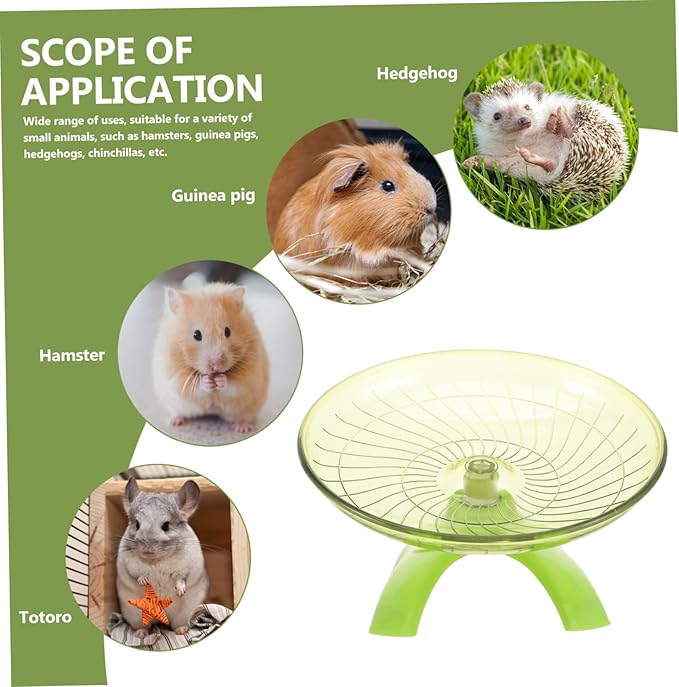 BESPORTBLE Silent Guinea Pig Running Wheel Quiet Exercise Saucer for Hamsters Hedgehogs Mice Pets Smooth Edges Low Noise Design for Active Play Relief