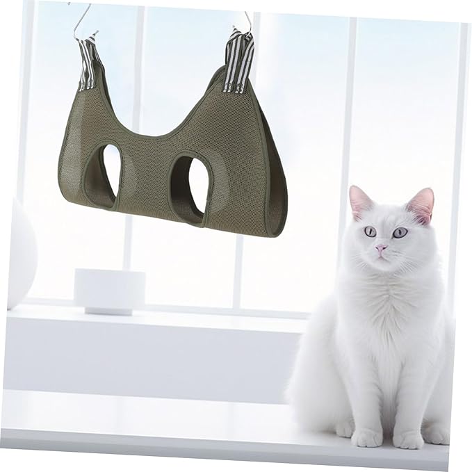 BESTonZON Cat and Dog Grooming Hammock for Nail Clipping Space-Saving Pet Hammock with Easy Installation Versatile Design for Grooming Needs Elegant and Multifunctional for Home Use