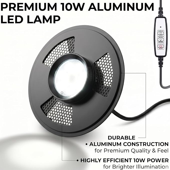 AREPK Glass Terrarium Plant Grow Light with Timer for Vases, 5.9-Inch Lamp | Auto On/Off Timer; Suitable for Glass Terrariums, Betta Fish Tanks, Succulents, Moss, Indoor Plants and Mini Landscapes