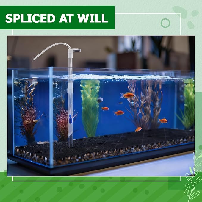 Sieral Undergravel Aquarium Filter for 15-20 Gallon Tanks, 8 Pcs 5.7'' x 5.7'' Plates, Under Gravel System for Clean Water, with 2 Uplift Tube and 1 Filter Cotton, for Fish Tank Fresh and Saltwater