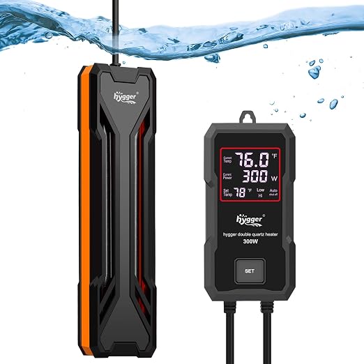 hygger Aquarium Heater 300W/500W/800W/1000W, Submersible Fish Tank Heater | with Digital LED Controller and Intelligent Leaving Water Automatically Stop Heating System, for Freshwater and Saltwater