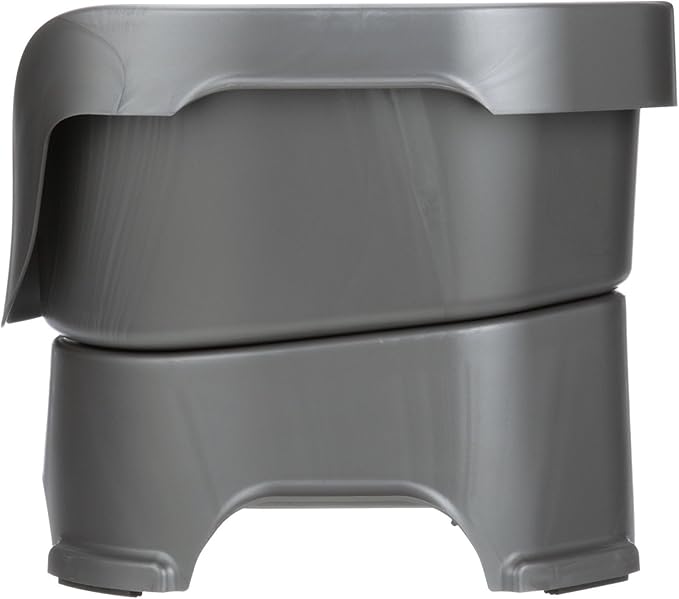 Neater Pet Brands Neater Feeder Deluxe Mess Proof Dog Bowls Elevated for Medium Dogs 19-40 lbs, Made in USA, No Spill Raised Dog Food Bowl Stand Feeding Station, Food and Water Bowl Set, Gunmetal