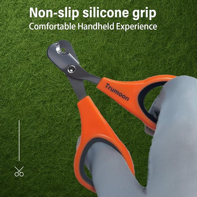 Trumoon Cat Nail Clippers with Safety Guard - Safe 2mm Trimming Circular Hole for Long-Haired, Anxious, or Wiggly Cats, First-Time Trimmers & New Cat Owners
