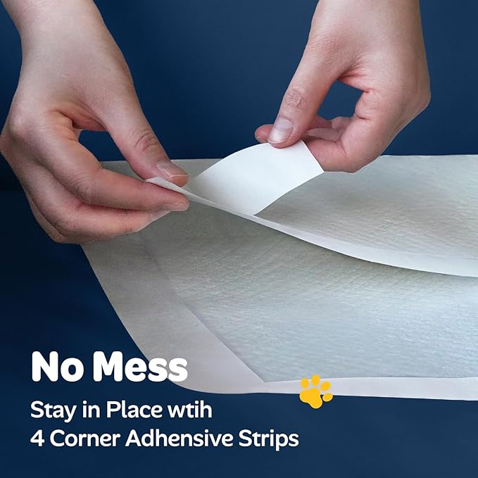 6-Layer Puppy Pads Extra Large 36x30, 50 Count Super Absorbent Dog Pee Pads with Adhesive Tapes, Leakproof Disposable Pet Training Pads for Large Dogs, Furniture & Floor Protection