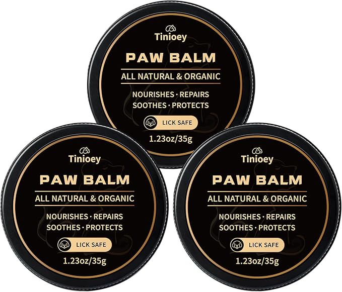 All-Natural Dog Paw Balm for Dogs & Cats | 3 Pack Dog Nose Balm for Dry Nose | Snout Soother for Dogs | Dry Cracked Dog Nose Moisturizer | Dog Nose Butter Dogs Need (1.23oz *3)