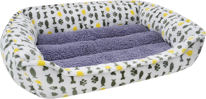AIWIKIDE Dog Sofa Bed, Anti-Anxiety Bed for Dog, Rectangle Washable Bed with Grey Mattress, Large …