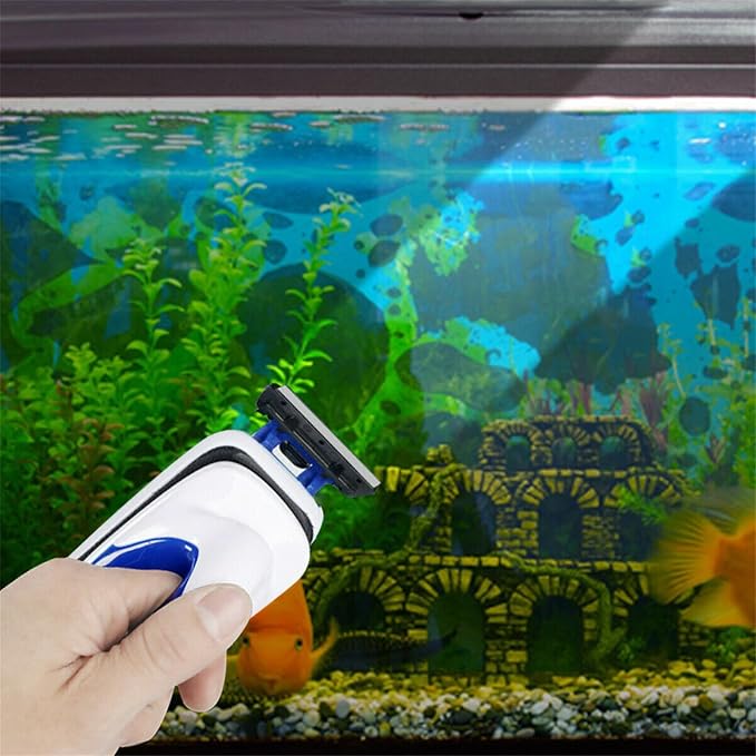 Floating Algae Magnet Cleaning Tool Scrubber Brush Algae Remover for Use within 6mm Glass Thickness