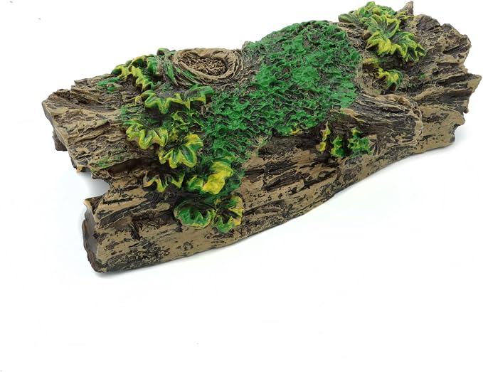 JIH Aquarium Decorations Resin Hollow Tree Trunk Ornament, Bettas House Cave Wood House Decor for Fish Tank (HS-SP207) (Pack of 2)