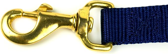 Country Brook Petz - Everyday Nylon Dog Collar and Leash - 10+ Cool Colors (1 Inch, Large, Navy Blue)