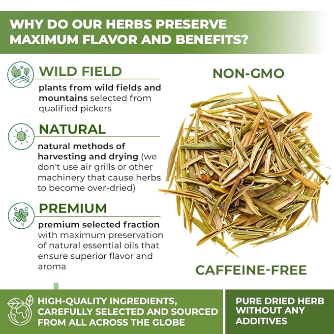 4 oz. Olive Leaf Tea Dried Olive Leaf Herbal Tea (Olea Europaea) - 113g Bags Herb Hojas De Olivo Secas