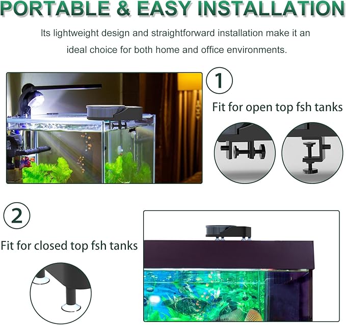 60ml Automatic Fish Feeder, USB Rechargeable Auto Fish Food Dispenser with Timer, LCD Display, Auto Vacation Timer