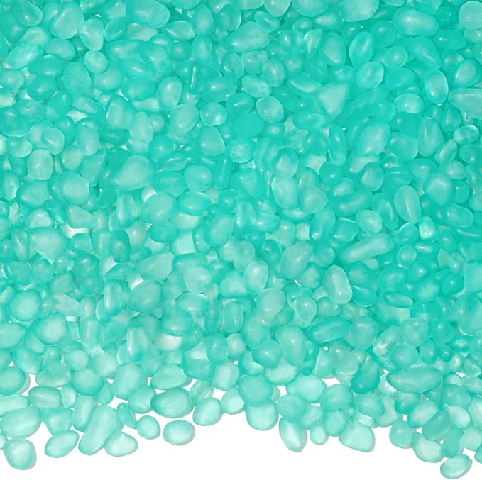 QEQEKAKA Sea Glass Stones for Crafts 0.5LB Mint Green Pebbles Gemstone Bulk | Small Glass Stones for Beaching Wedding DIY Decor Aquarium Turtle Tank Vase Filler (187g/6.6oz)
