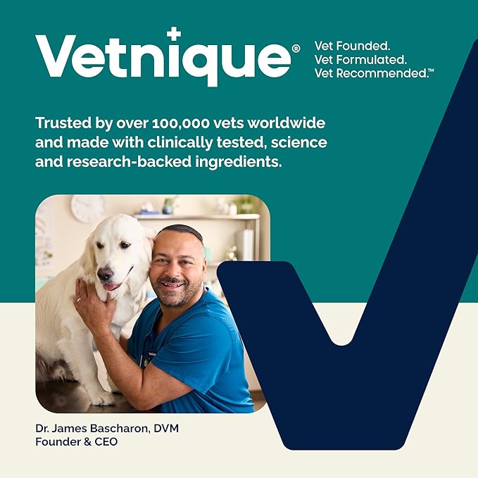 Vetnique DermaBliss Pet Wipes for Dogs & Cats for Grooming, Cleansing & Deodorizing, Thick Dog Wipes for Convenient Dog Cleaning and Natural Pet Odor Eliminator, 100ct (Unscented)