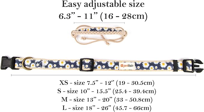 Pettsie Hemp Dog Bandana Collar & Matching Owner Friendship Bracelet | Adjustable, Durable Hemp, Soft & Comfortable, Secure D-Ring, Matching Friendship Bracelet, Blue